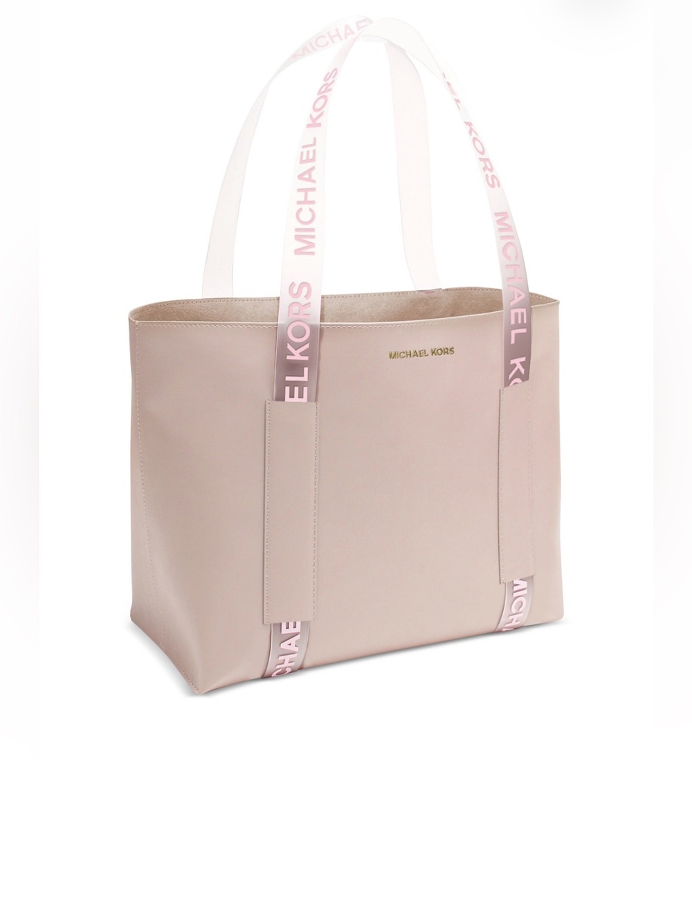 MICHAEL KORS Pale Pink Logo Strap Tote